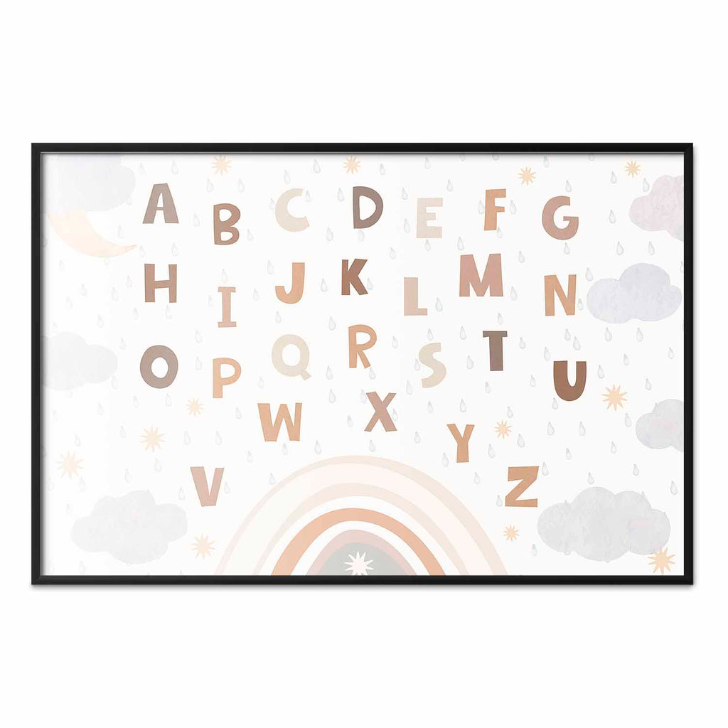 Muted Alphabet Letters Poster