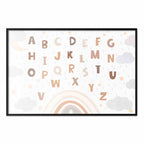 Muted Alphabet Letters Poster