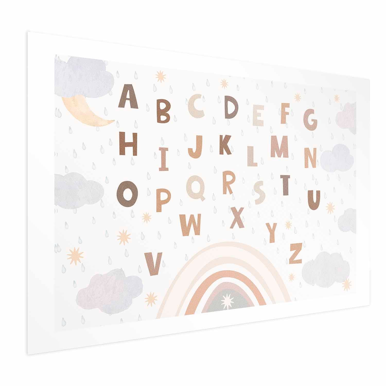 Muted Alphabet Letters Poster
