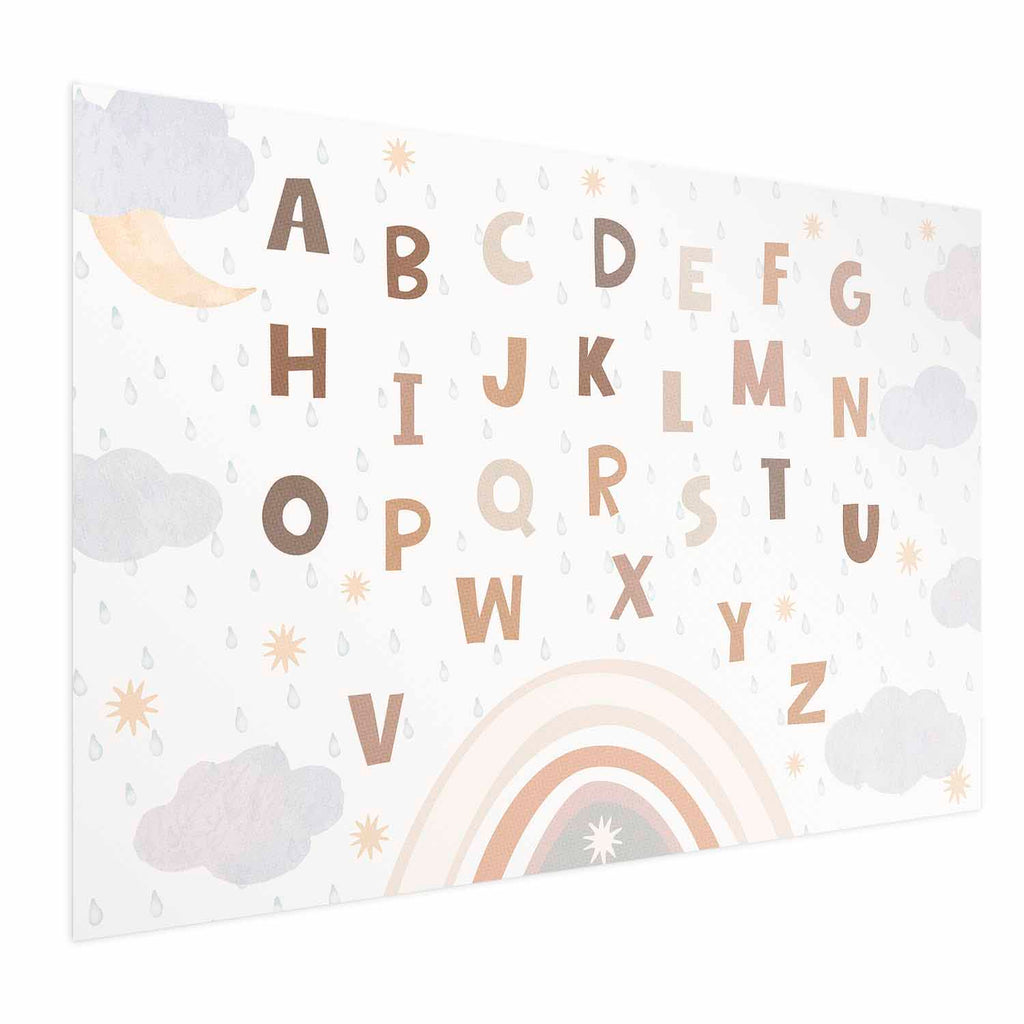 Muted Alphabet Letters Poster