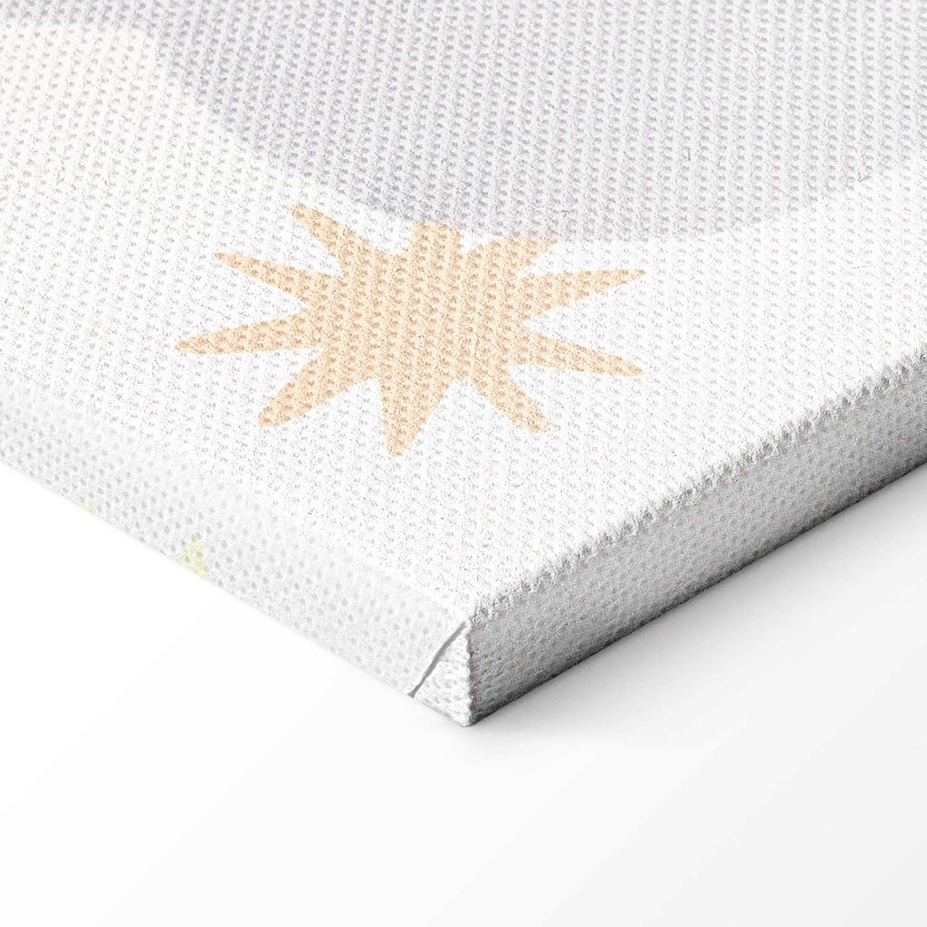 Rainbow Alphabet Clouds Kids Canvas Print