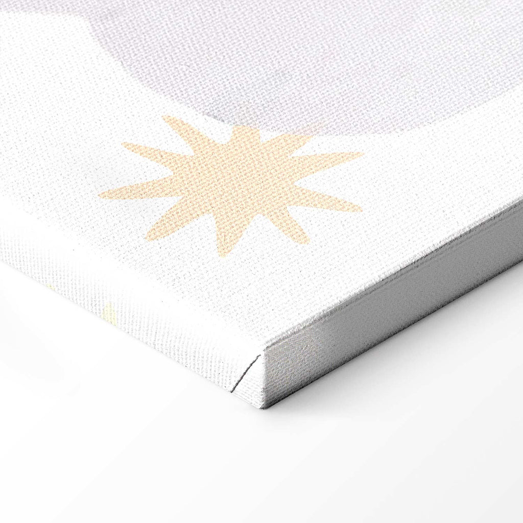 Rainbow Alphabet Clouds Kids Canvas Print