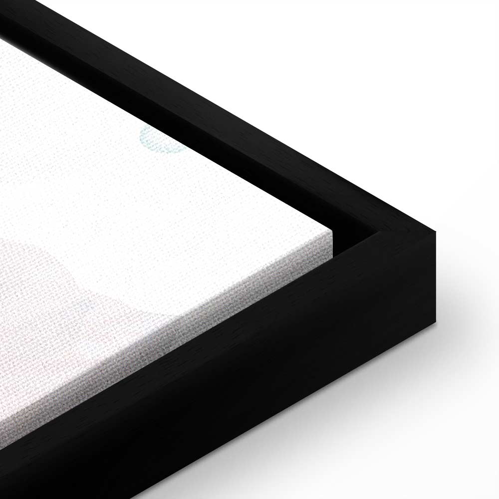 Canvas Print Letters Above the Rainbow with Moon and Stars on Light Background