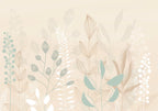 Wall Mural Leaves – Pastel Beige Glade