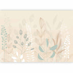 Wall Mural Leaves – Pastel Beige Glade