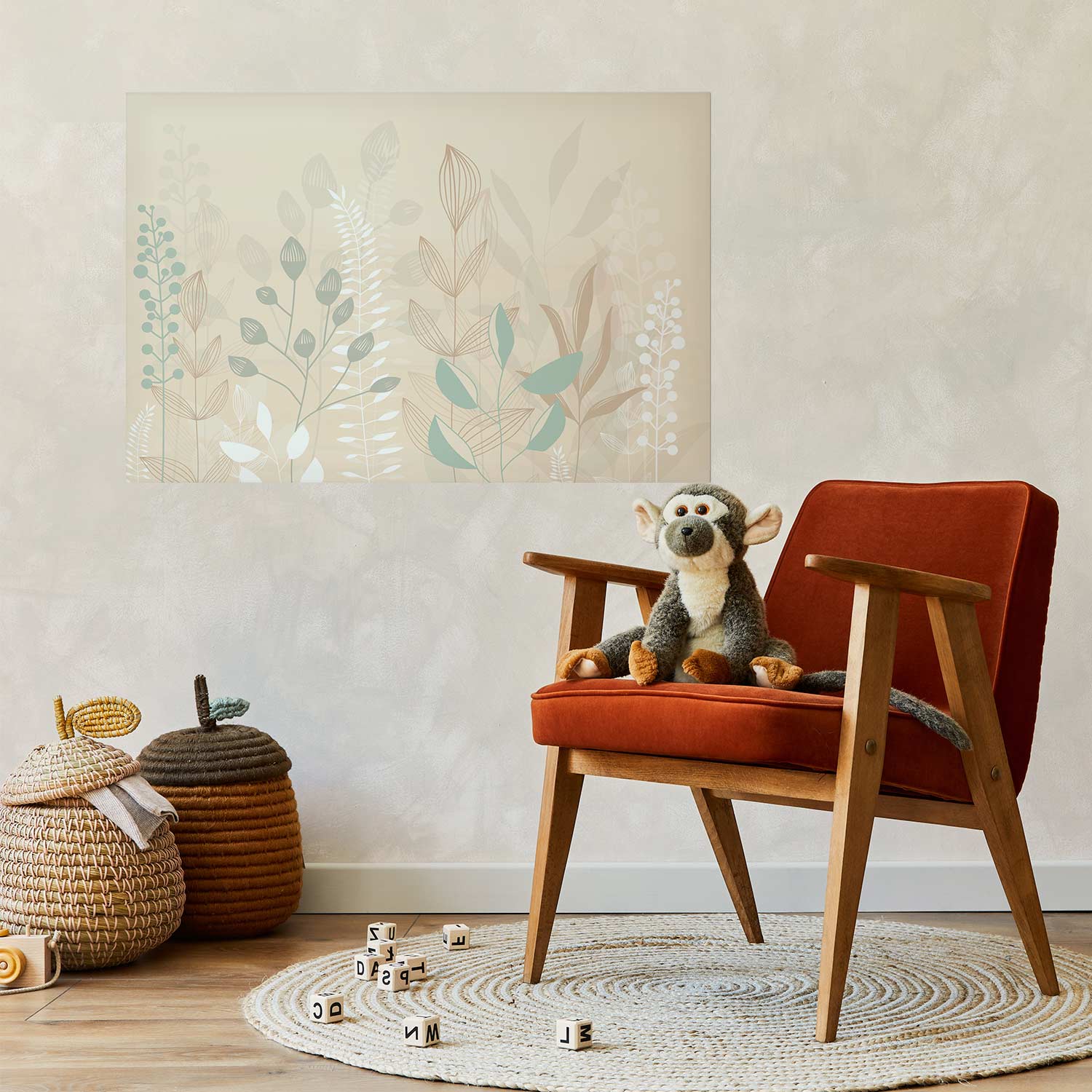 Pastel Beige Meadow Nature Poster