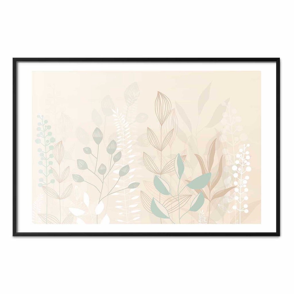 Pastel Beige Meadow Nature Poster