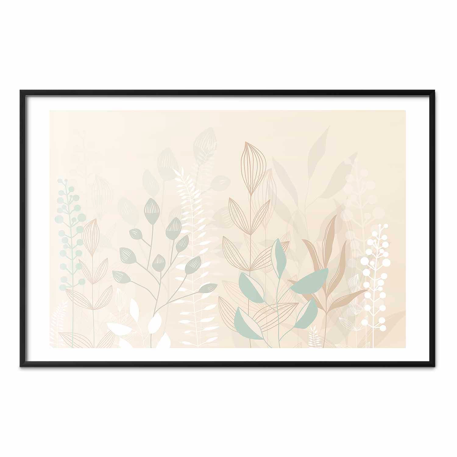 Pastel Beige Meadow Nature Poster