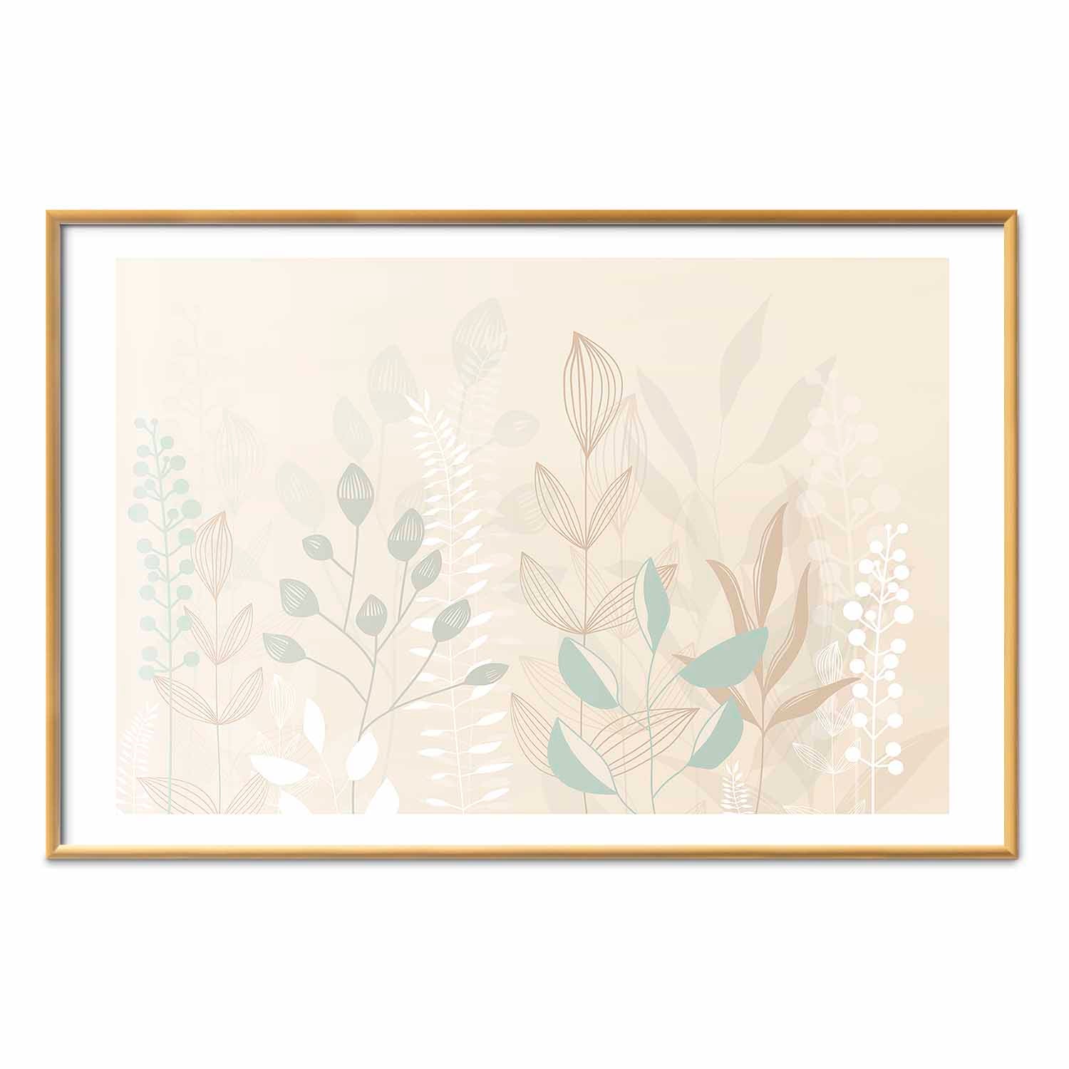 Pastel Beige Meadow Nature Poster