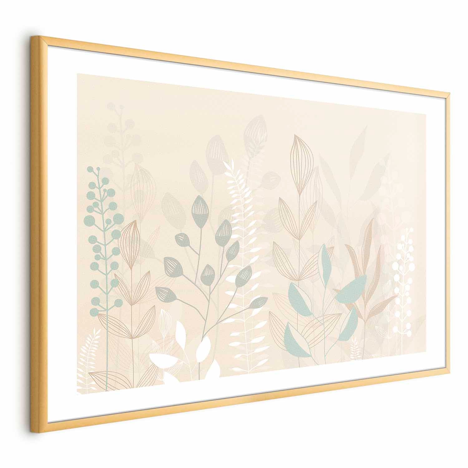 Pastel Beige Meadow Nature Poster