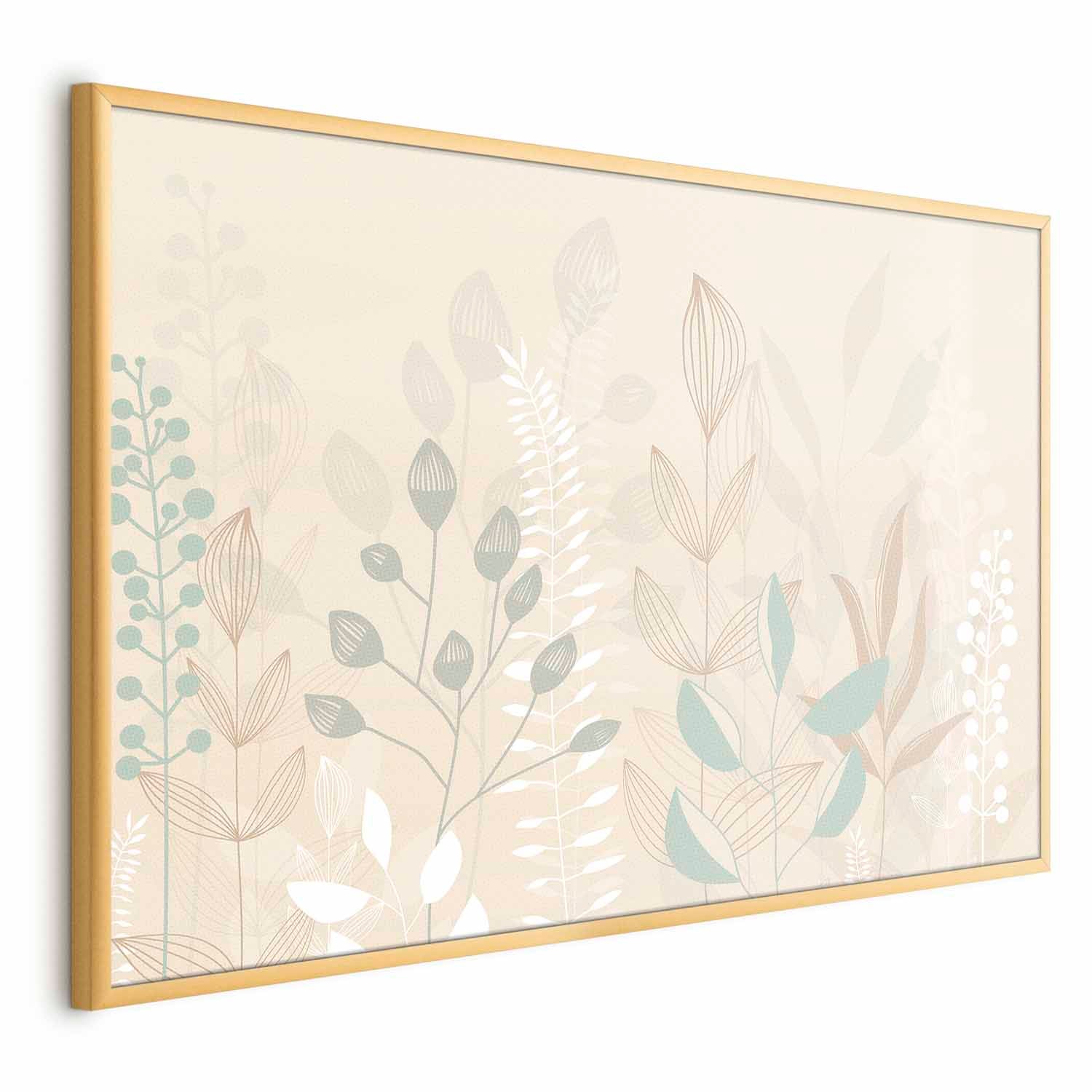Pastel Beige Meadow Nature Poster