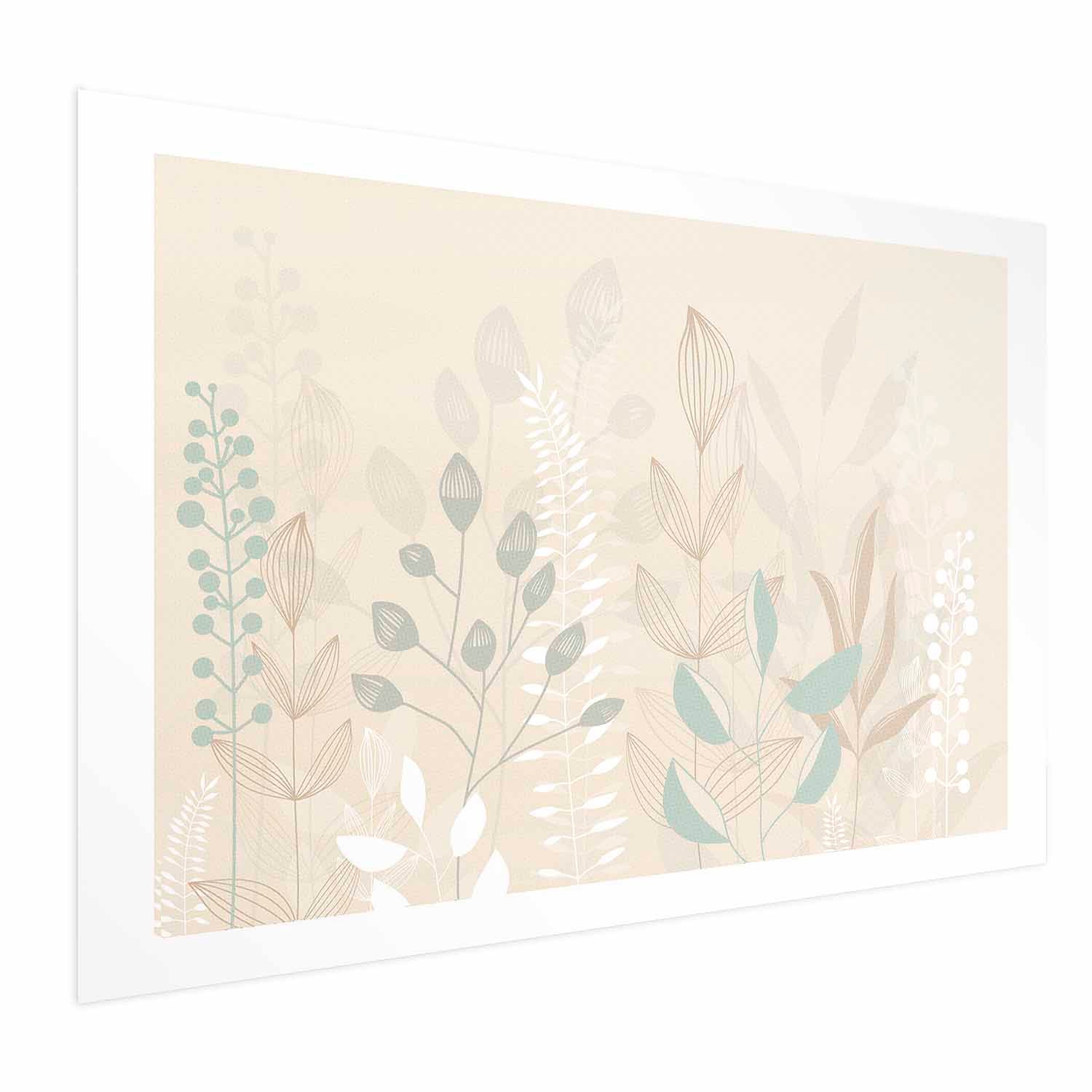 Pastel Beige Meadow Nature Poster
