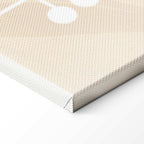 Pastel Meadow Plants Beige Canvas Print