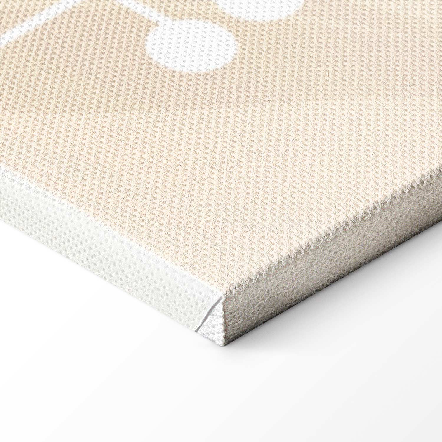 Pastel Meadow Plants Beige Canvas Print