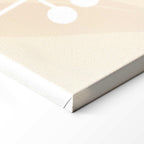 Pastel Meadow Plants Beige Canvas Print