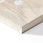 Pastel Meadow Plants Beige Canvas Print