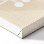 Pastel Meadow Plants Beige Canvas Print