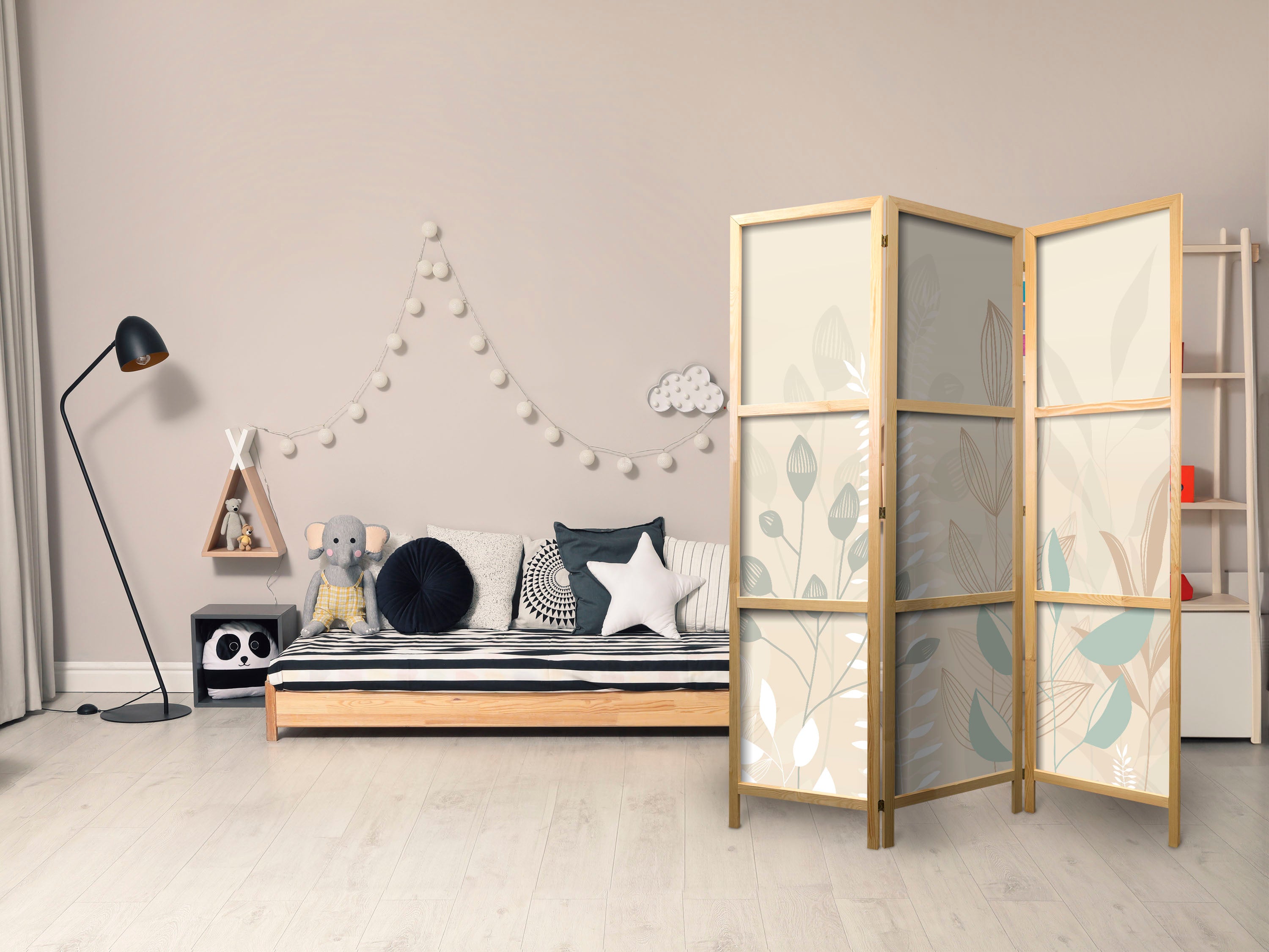 Japanese Room Divider Morning in the Meadow