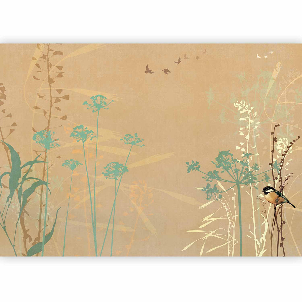 Wandbild Vogel auf der Wiese