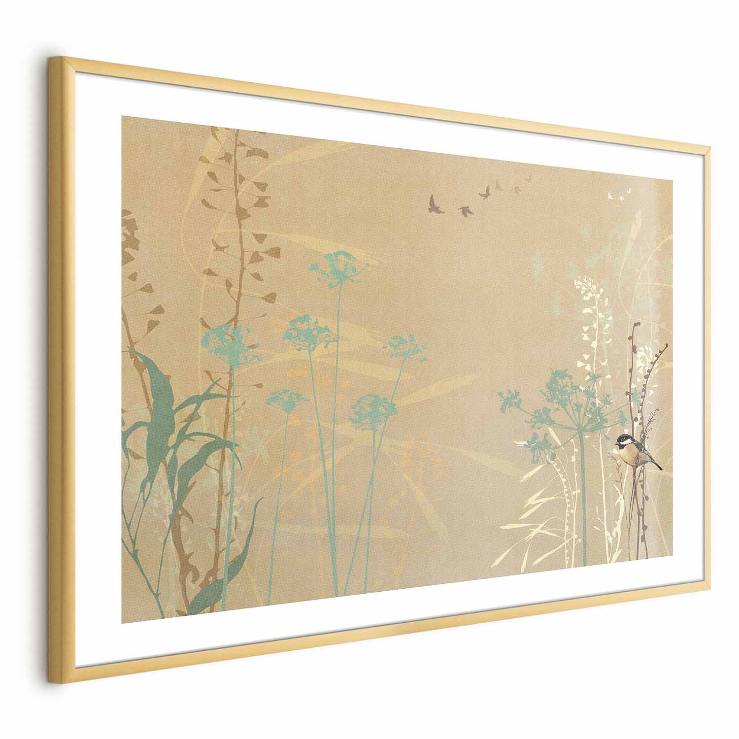 Bird on a Meadow Nature Poster
