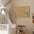 Tiny Bird in Golden Grass Canvas Print