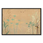 Tiny Bird in Golden Grass Canvas Print