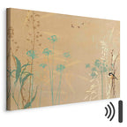 Tiny Bird in Golden Grass Canvas Print