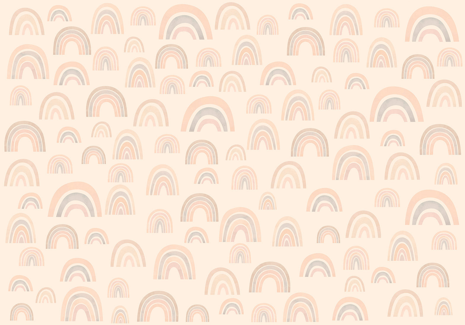 Pastellfarbenes Regenbogen-Wandbild für Kinder