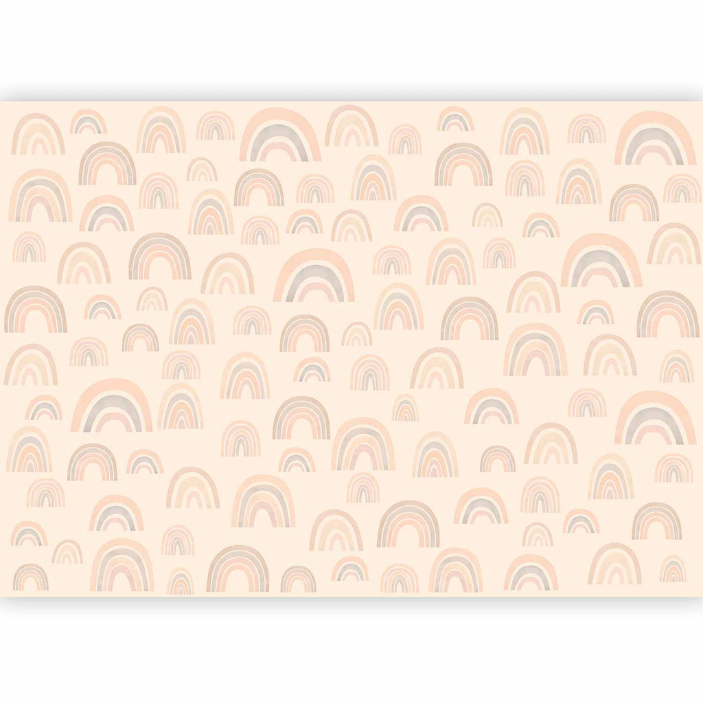 Pastellfarbenes Regenbogen-Wandbild für Kinder