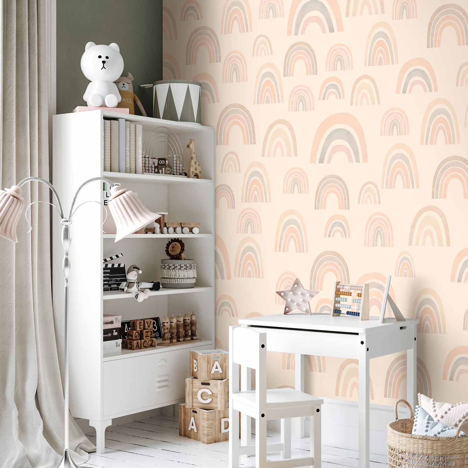 Pastel Rainbow Sky Wall Mural