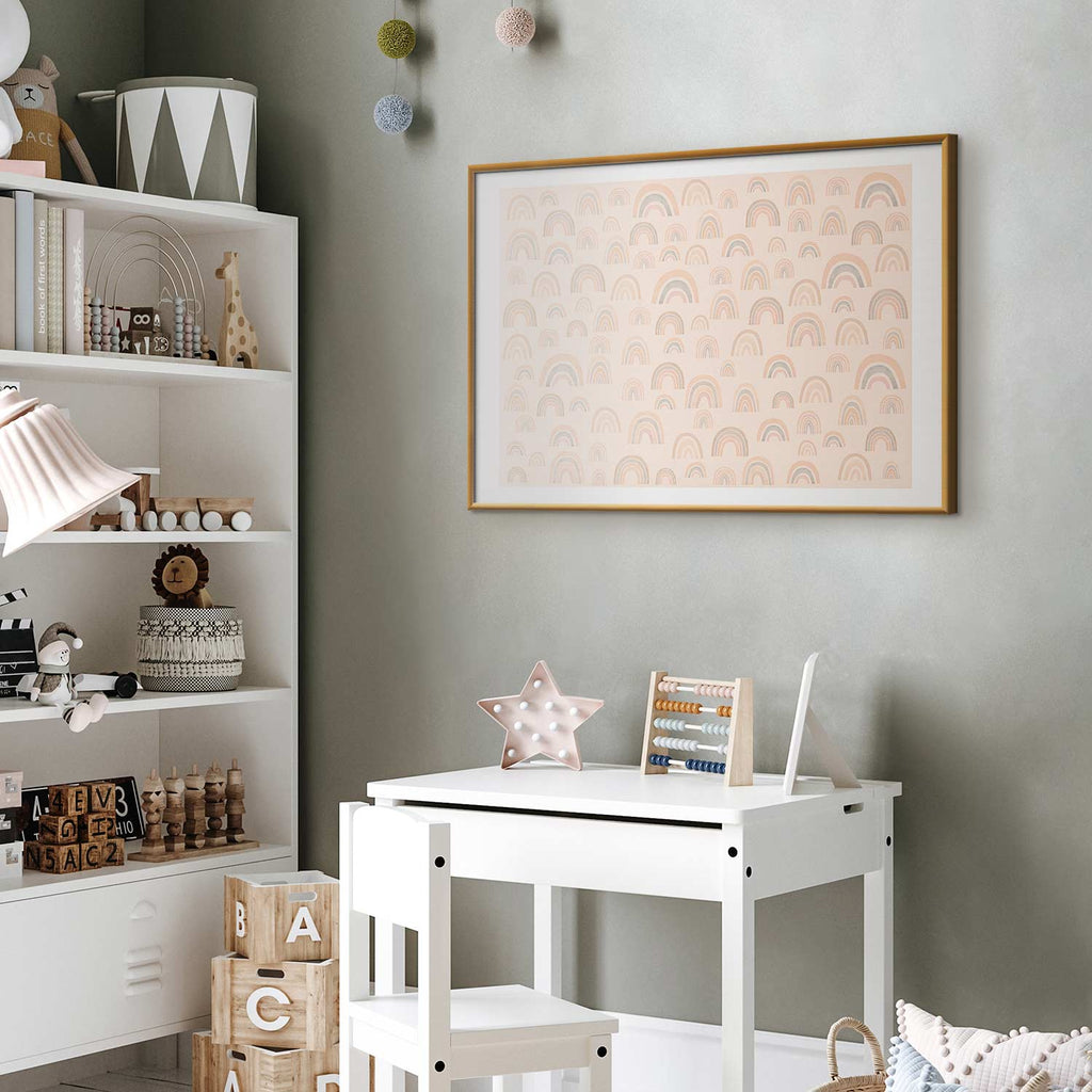 Pastel Rainbow Kids Poster
