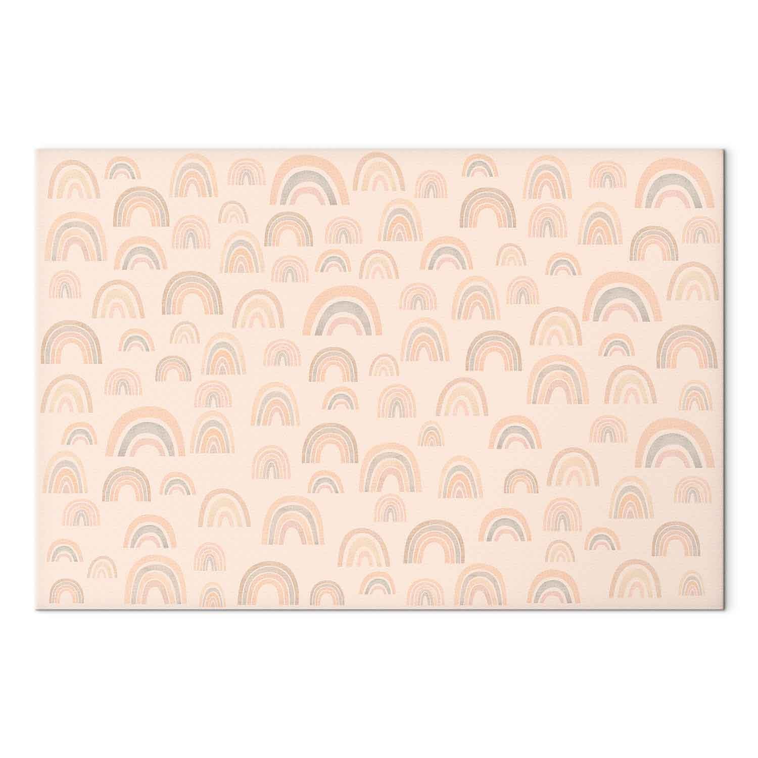 Calm Rainbow Pattern Canvas Print