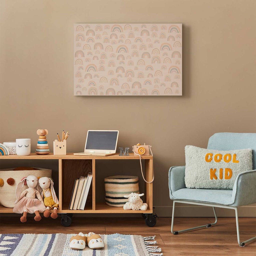 Calm Rainbow Pattern Canvas Print