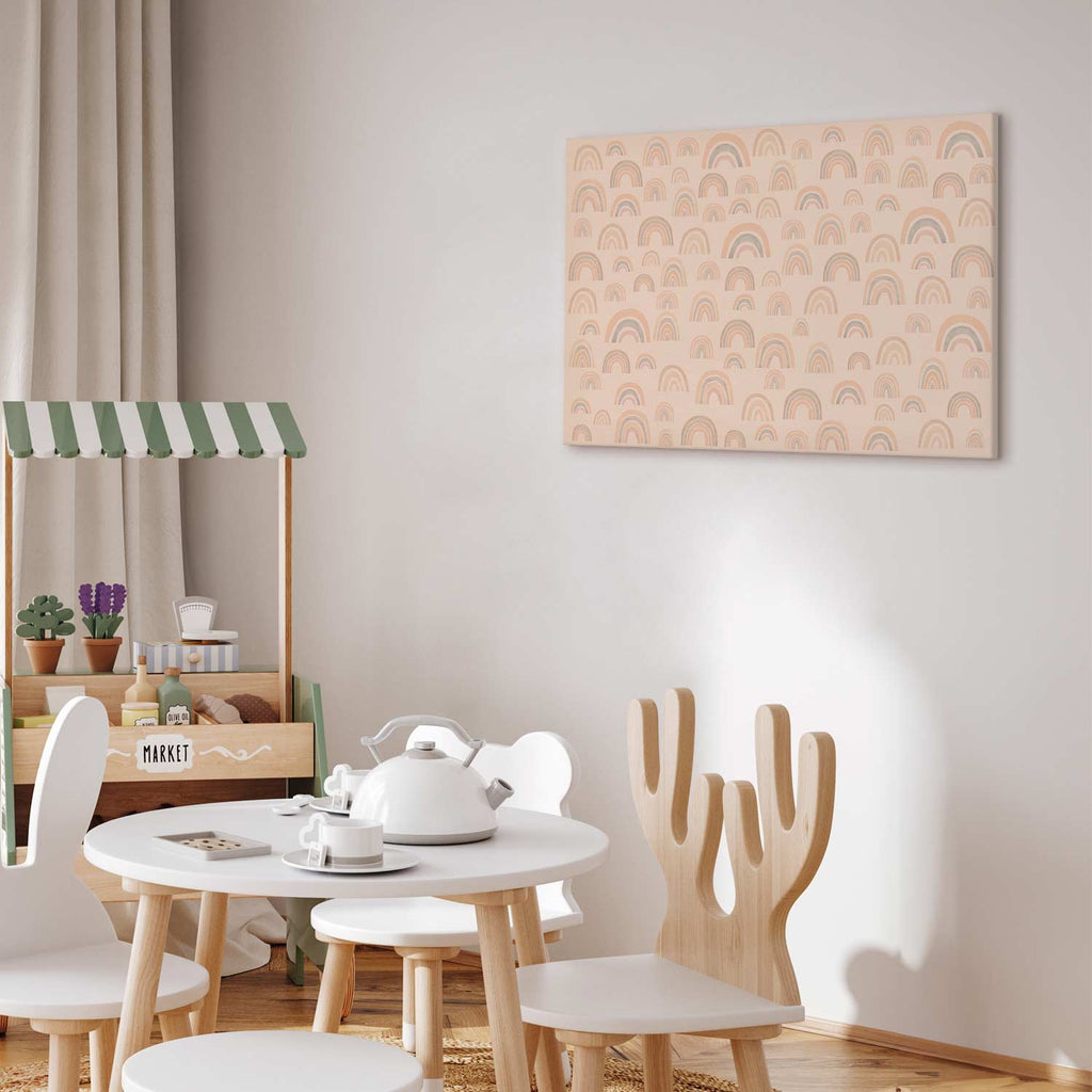 Calm Rainbow Pattern Canvas Print