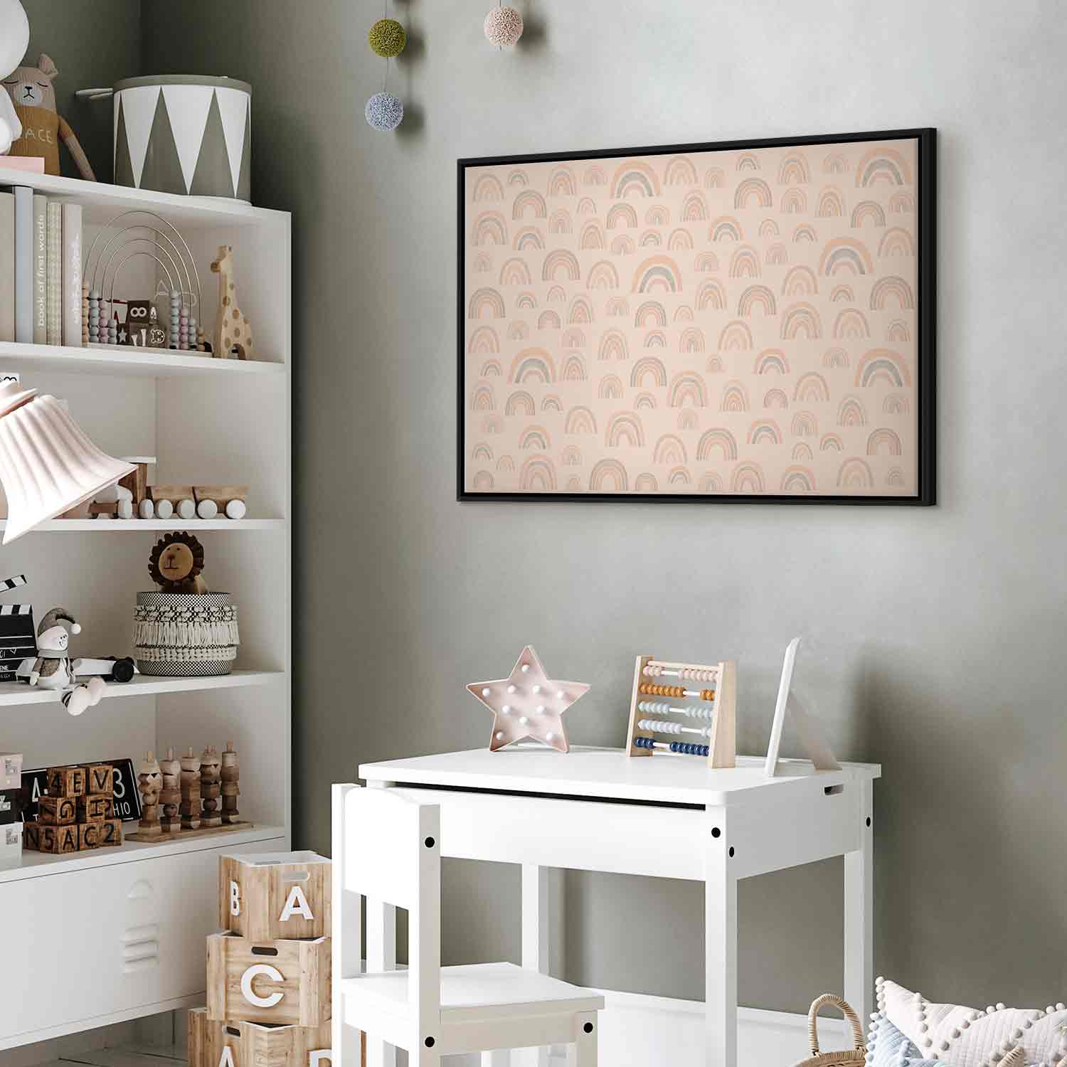 Calm Rainbow Pattern Canvas Print