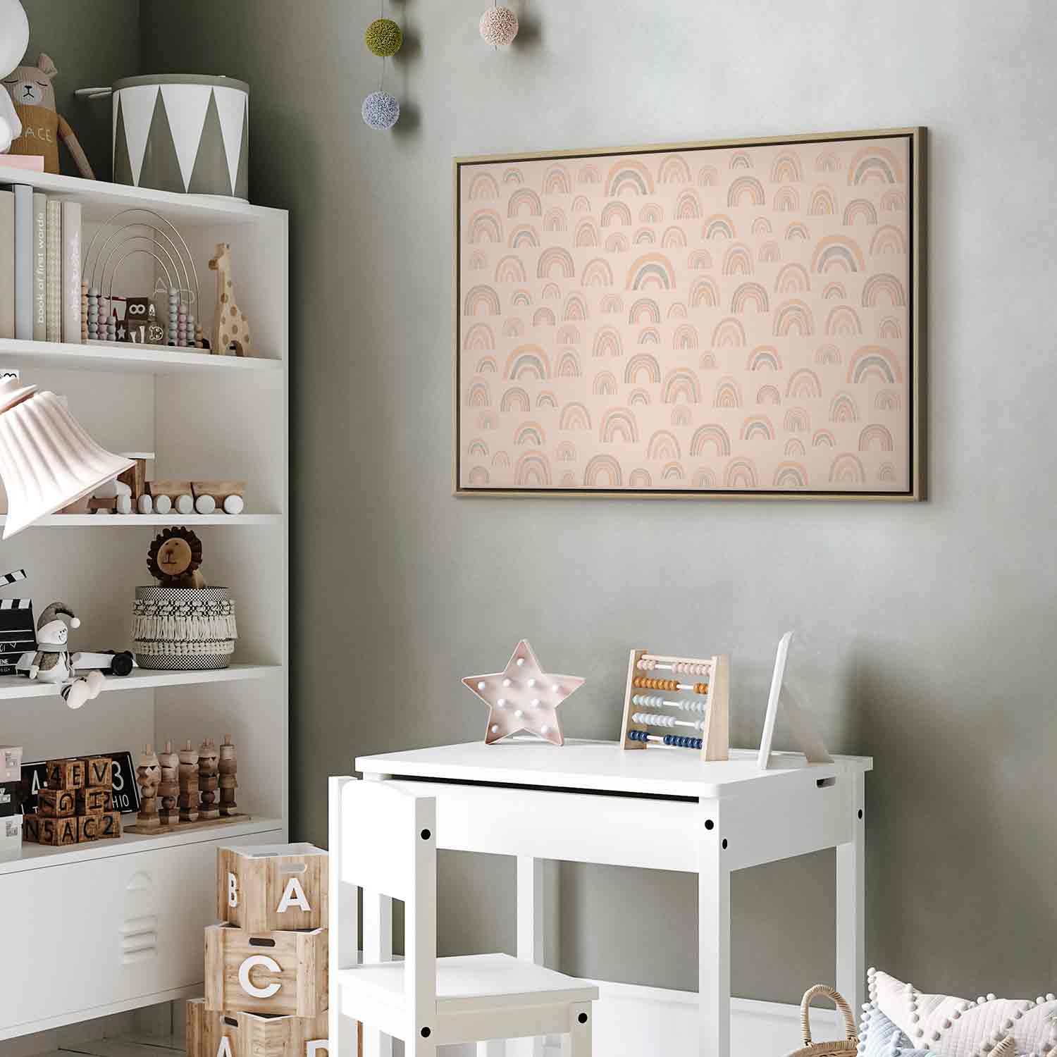 Calm Rainbow Pattern Canvas Print