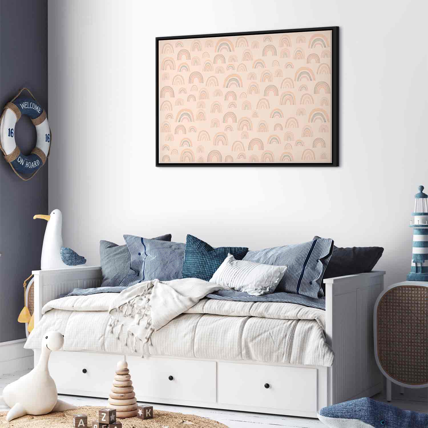 Calm Rainbow Pattern Canvas Print