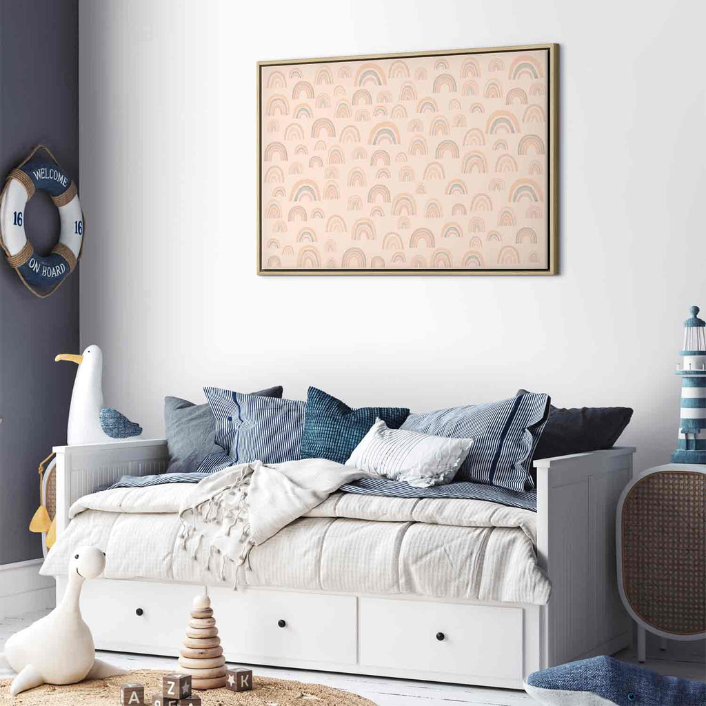 Calm Rainbow Pattern Canvas Print