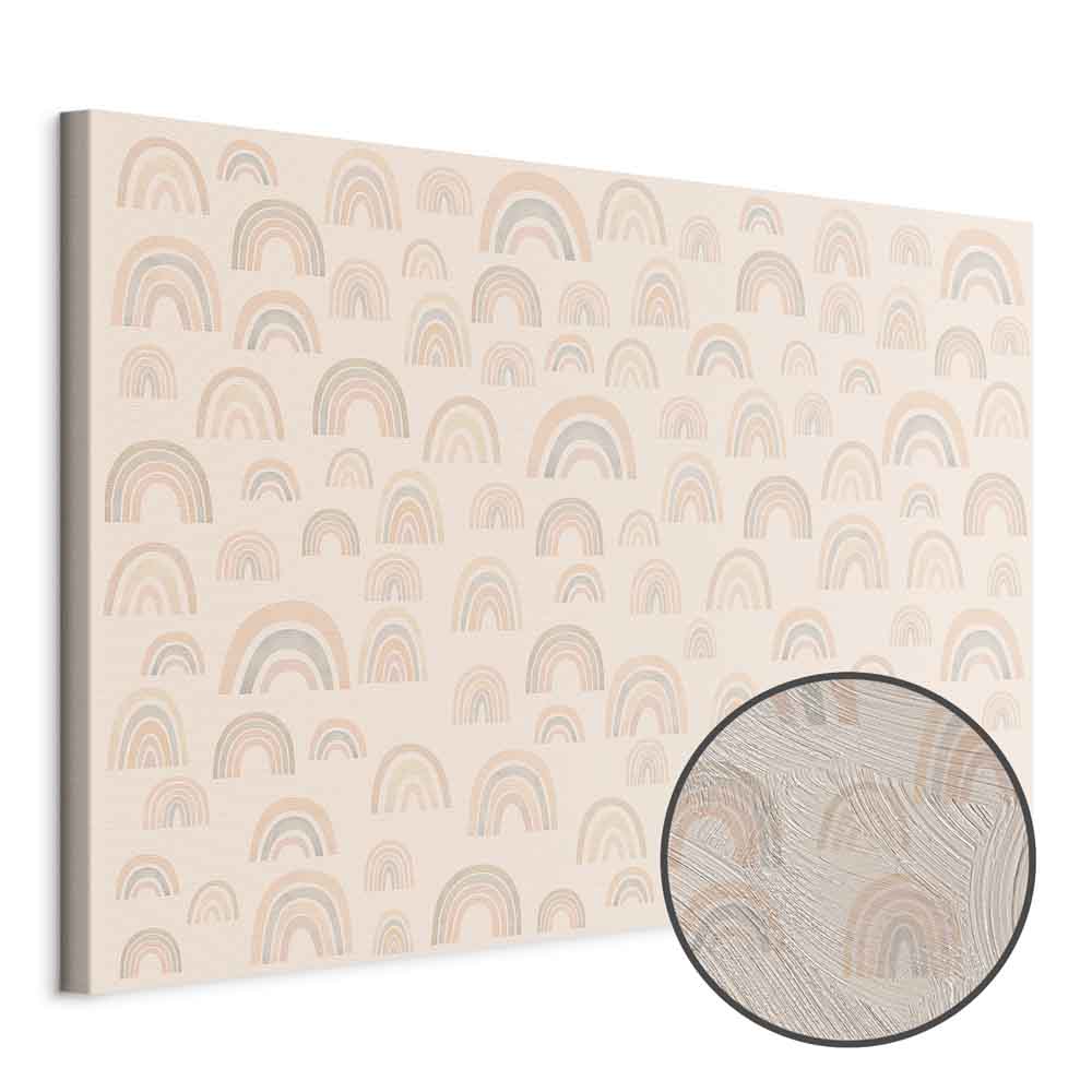 Calm Rainbow Pattern Canvas Print