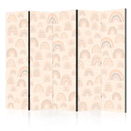 Room Divider with Muted Rainbow Pattern
