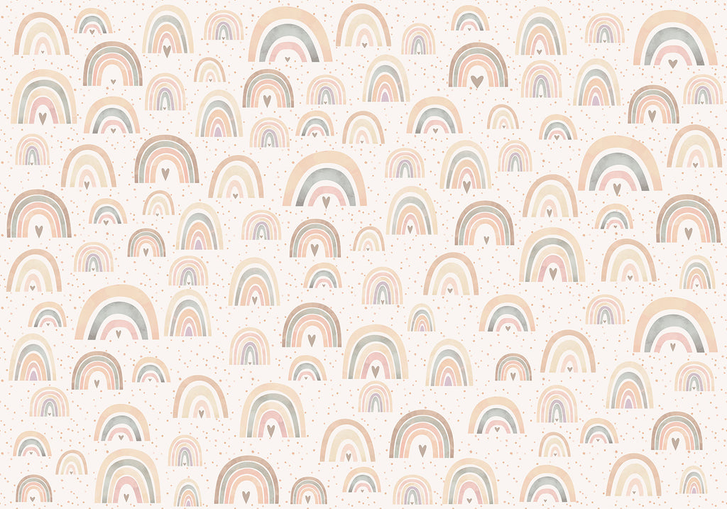 Wandbild Regenbogenherzen für Kinder