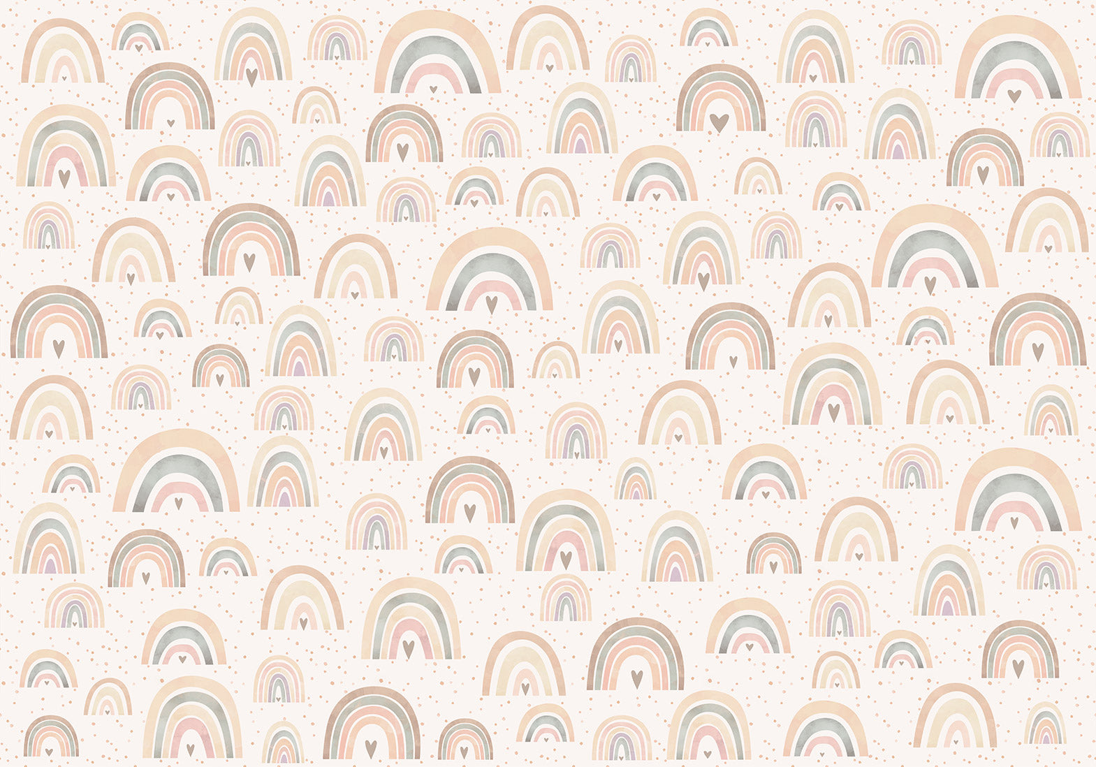 Wandbild Regenbogenherzen für Kinder