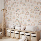 Rainbow Hearts Fantasy Wall Mural