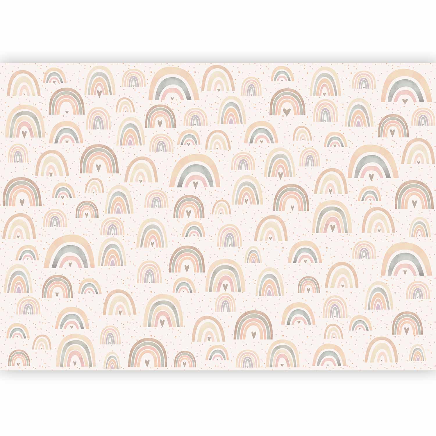 Wandbild Regenbogenherzen für Kinder