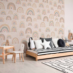 Rainbow Hearts Fantasy Wall Mural