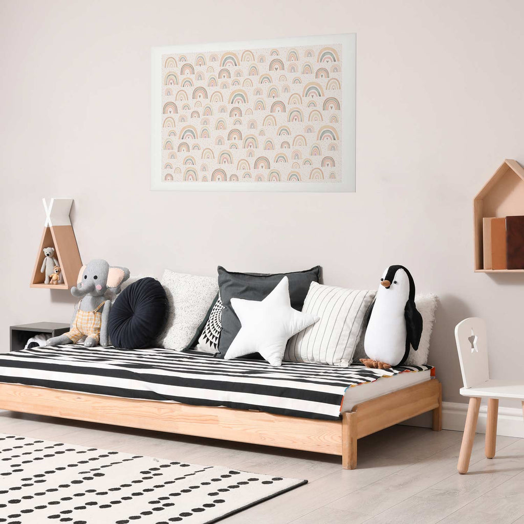 Rainbow Hearts Kids Poster