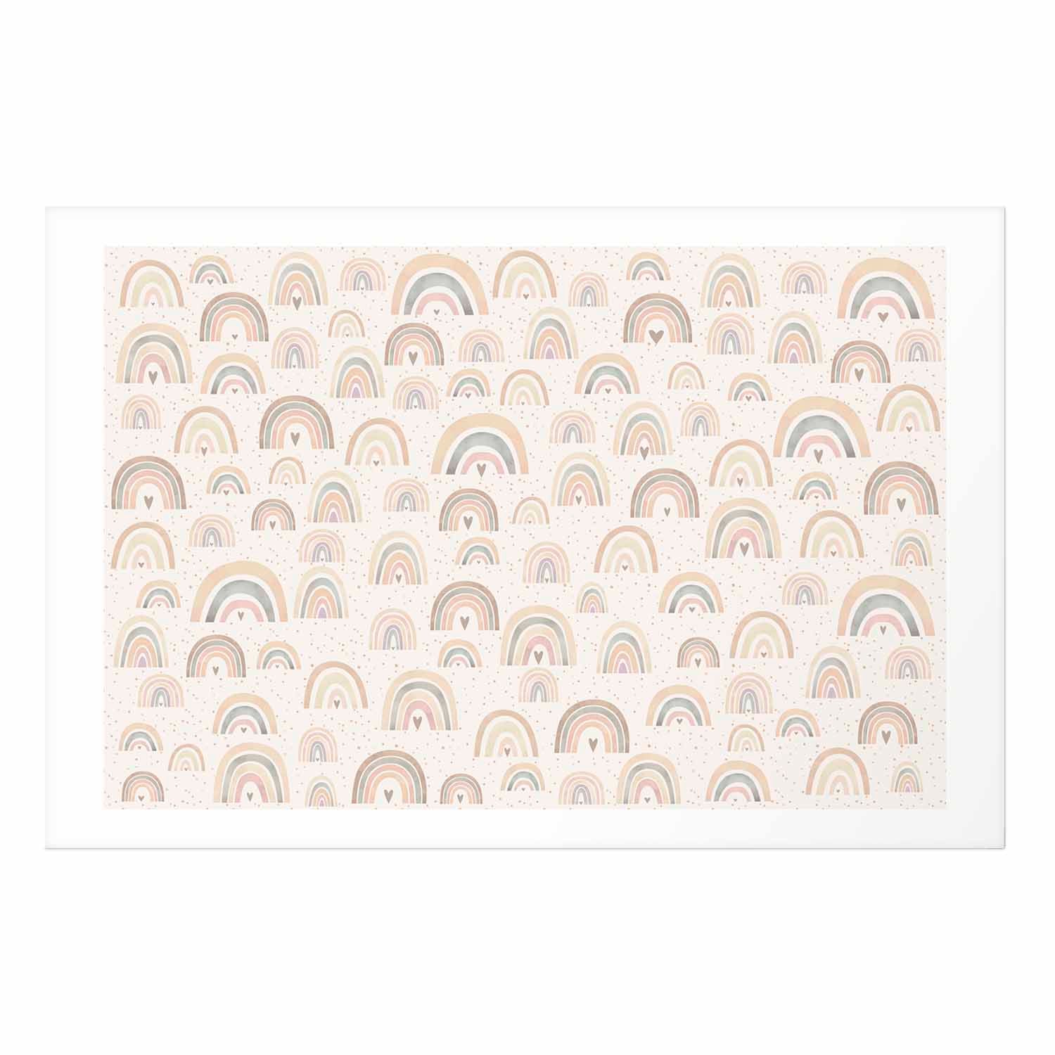 Rainbow Hearts Kids Poster