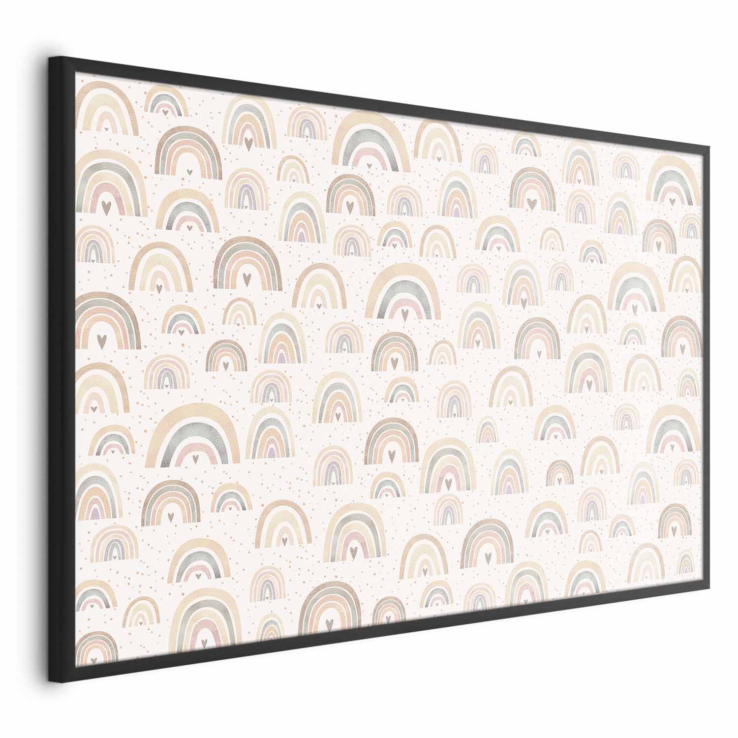 Rainbow Hearts Kids Poster