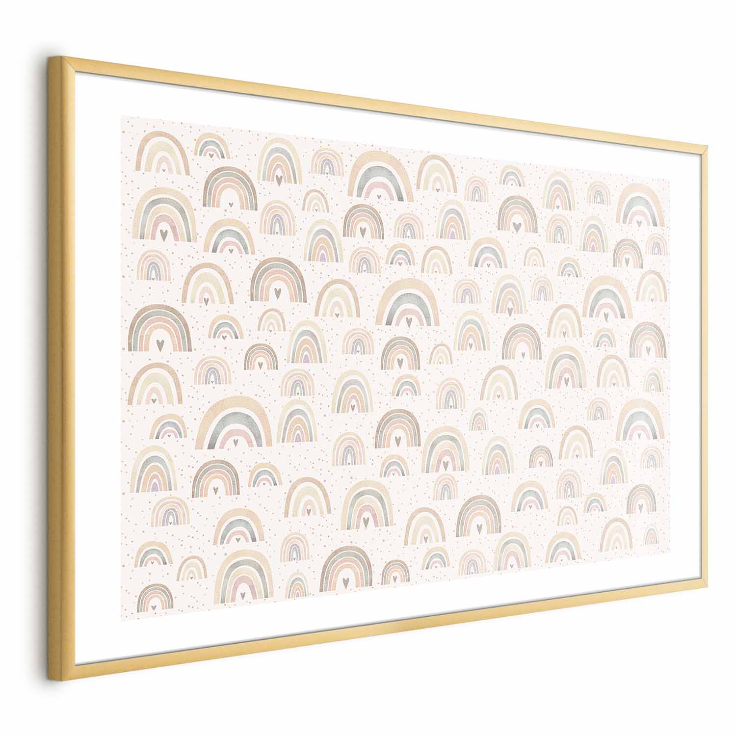 Rainbow Hearts Kids Poster