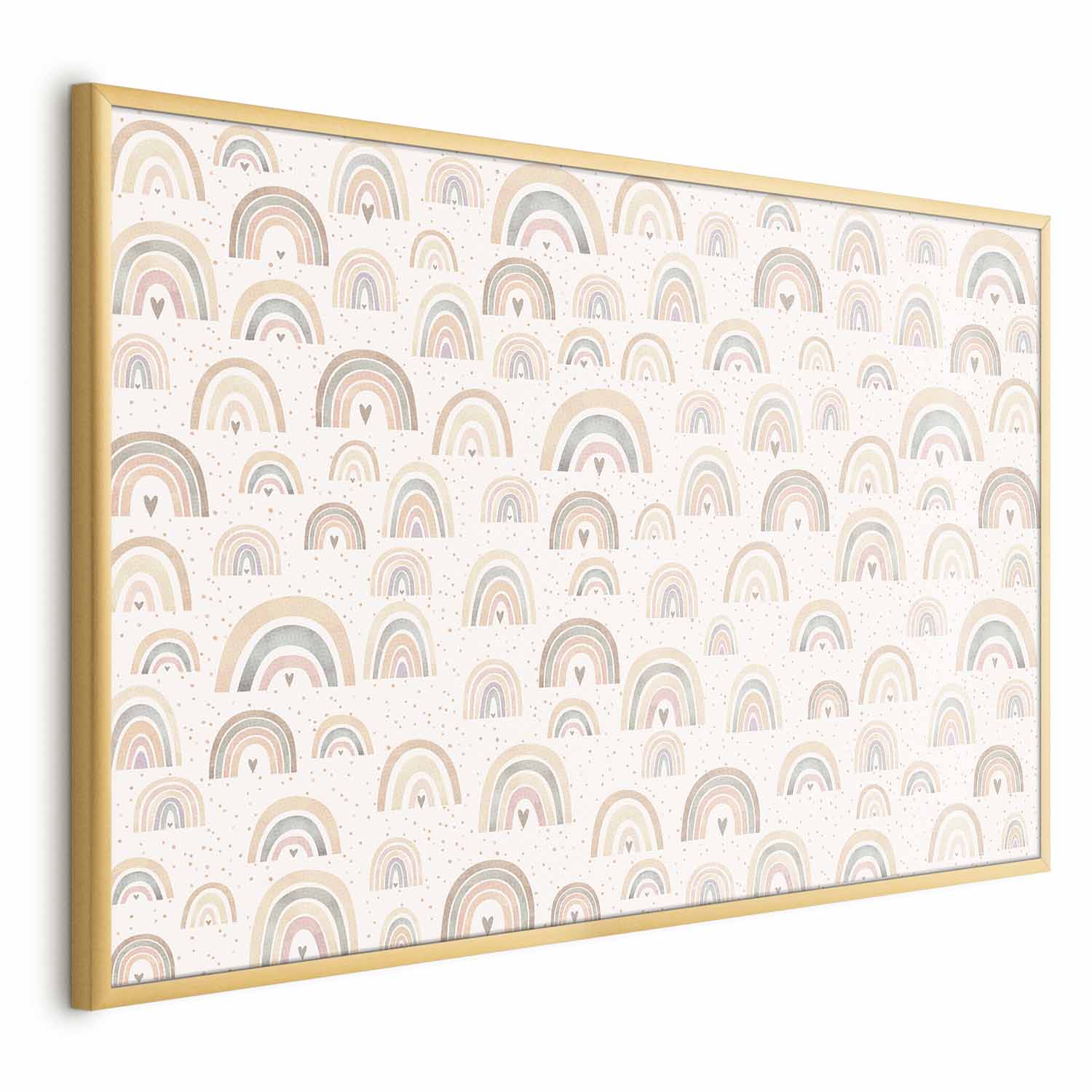 Rainbow Hearts Kids Poster